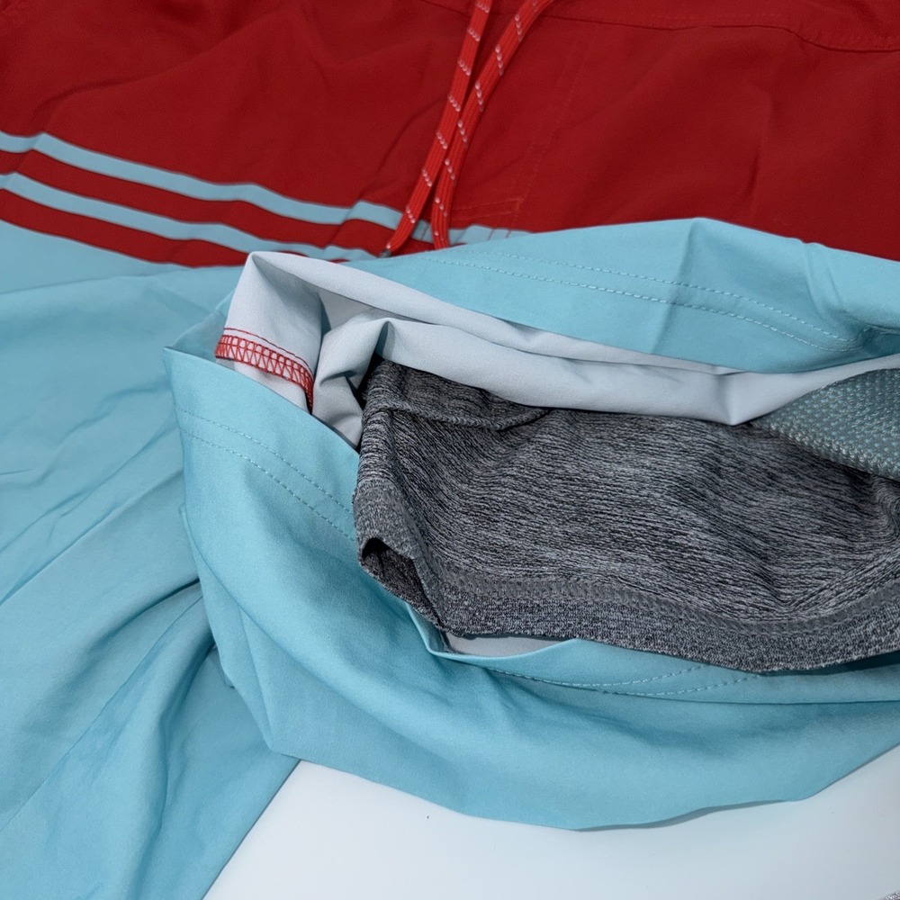 Fair Harbor Swim Shorts Mens XL The Ozone Short W/‎ Boxer Liner Chili Pepper - Picture 6 of 7